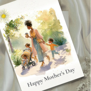 Tarjeta del Día de la Madre Afroamericana