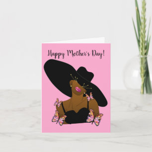 Tarjeta del día de la madre afroamericana