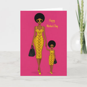 Tarjeta del Día de la Madre Afroamericana