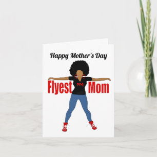 Tarjeta del día de la madre afroamericana más vola