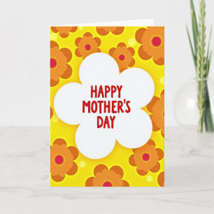 Tarjeta del Día de la Madre Amarillo Radiante