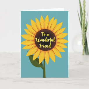 Tarjeta del Día de la Madre Amigo Girasol