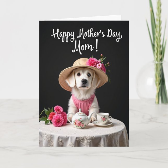 Tarjeta del Día de la Madre Amigo Peludo (Anverso)