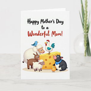Tarjeta del Día de la Madre Amigos de la Granja