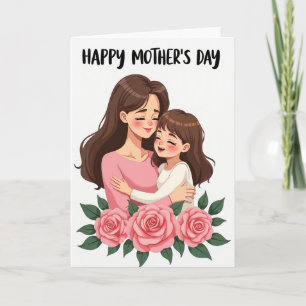 Tarjeta del Día de la Madre Amor Abrazar