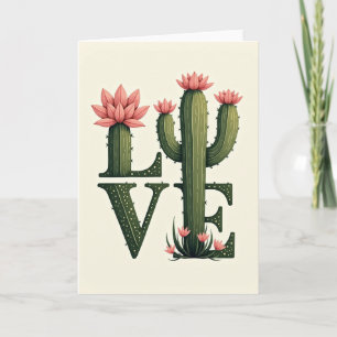Tarjeta del Día de la Madre Amor de Cactus