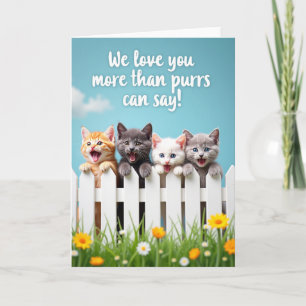 Tarjeta del Día de la Madre Amor de Gatito