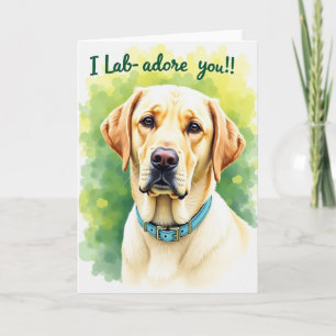 Tarjeta del Día de la Madre Amor de Perro Dorado