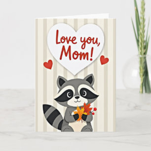 Tarjeta del Día de la Madre Amor en el Bosque