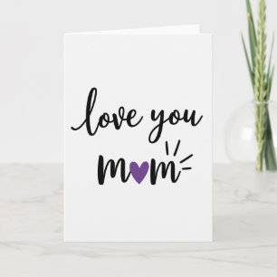 Tarjeta del Día de la Madre Amor Rojo y Azul
