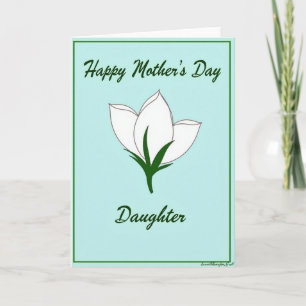 Tarjeta del Día de la Madre Aqua Marina