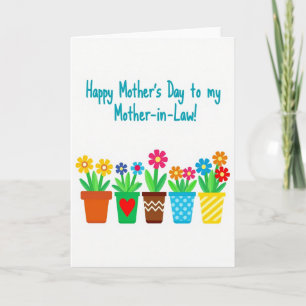 Tarjeta del Día de la Madre Aqua Script