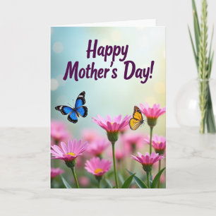 Tarjeta del Día de la Madre Aqua Sky
