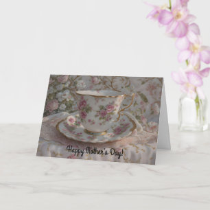 Tarjeta del Día de la Madre Arte de Taza de Té Ama