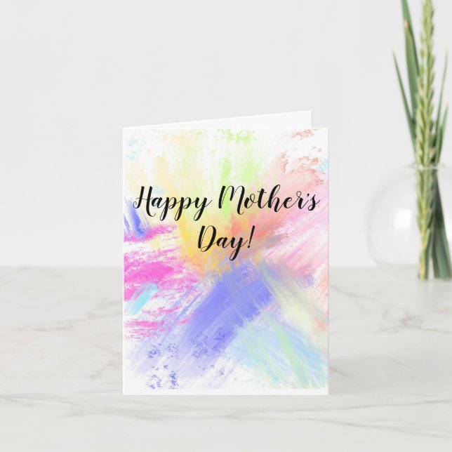 Tarjeta del Día de la Madre.  ¡Arte original en pa (Anverso)