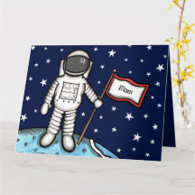 Tarjeta del Día de la Madre Astronauta Spaceman Pe