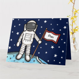 Tarjeta del Día de la Madre Astronauta Spaceman Pe