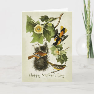 Tarjeta del Día de la Madre - Aves