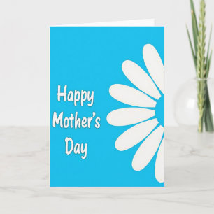 Tarjeta del Día de la Madre Azul Luminoso