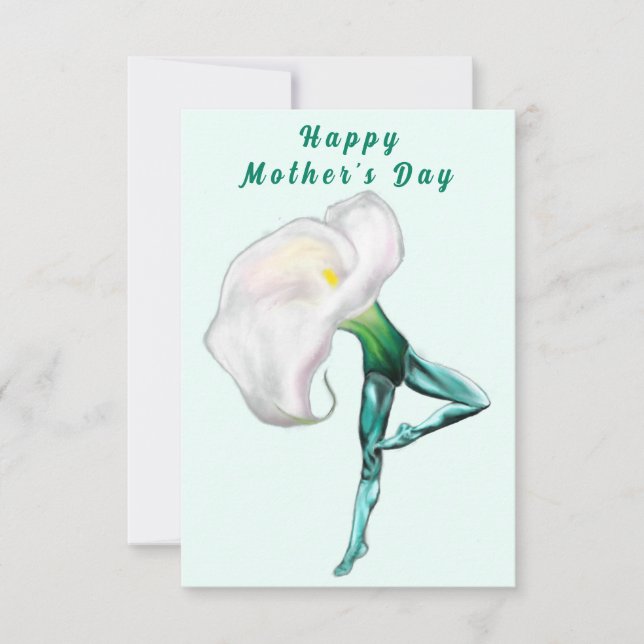Tarjeta del día de la madre bailarina de ballet de (Anverso)