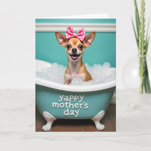 Tarjeta del Día de la Madre Baño de Burbujas Acuát