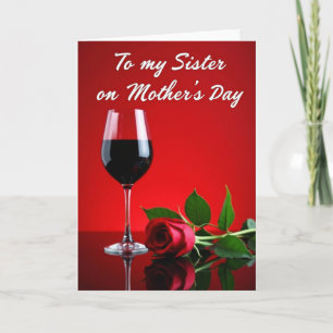 Tarjeta del Día de la Madre Beso Carmesí