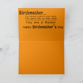 Tarjeta del Día de la Madre Biológica