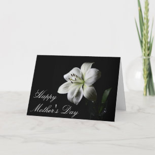 Tarjeta del día de la madre blanca