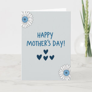 Tarjeta del Día de la Madre Blue Hearts