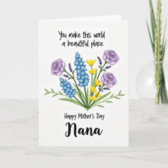 Tarjeta del Día de la Madre Bright Spring (Anverso)