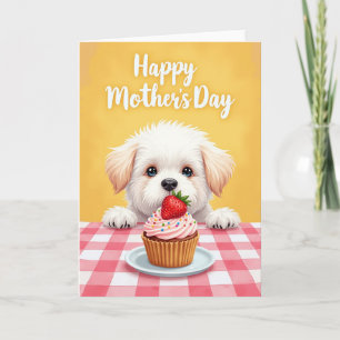 Tarjeta del Día de la Madre Cachorro Dulce