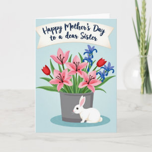 Tarjeta del Día de la Madre Capullos Carmesí