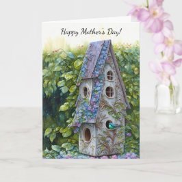 Tarjeta del Día de la Madre Casa de Pájaro Caprich