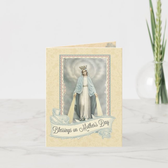 Tarjeta del Día de la Madre Católica (Anverso)