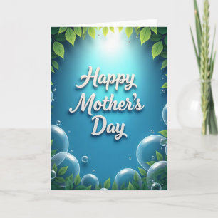 Tarjeta del Día de la Madre Cerúlea