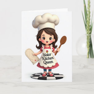 Tarjeta del Día de la Madre Chef Alegre