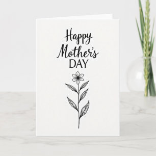 Tarjeta del Día de la Madre Chevron Elegante