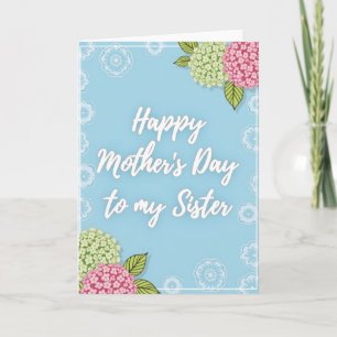 Tarjeta del Día de la Madre Chevron Sister Happy
