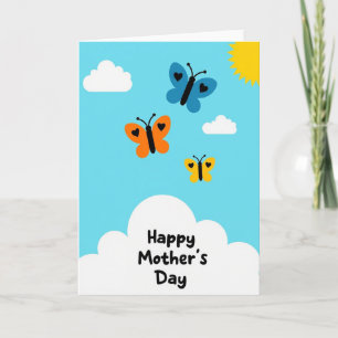 Tarjeta del Día de la Madre Cielos Alegres