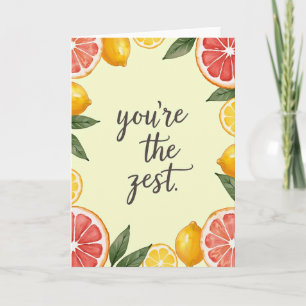 Tarjeta del Día de la Madre Citrus Youre The Zest