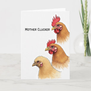 Tarjeta del Día de la Madre Cluckera de Aves de Co