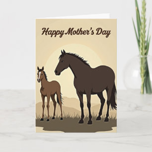 Tarjeta del Día de la Madre Colinas en capas