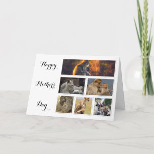 Tarjeta del Día de la Madre - collage de fotos de