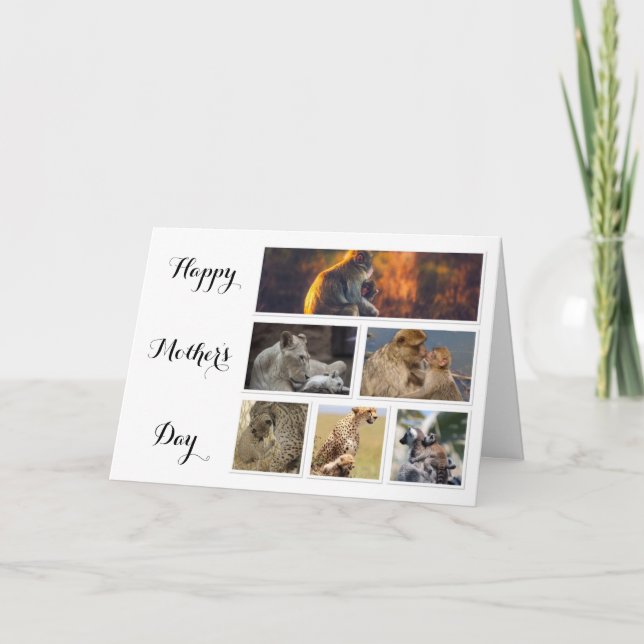 Tarjeta del Día de la Madre - collage de fotos de  (Anverso)