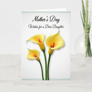 Tarjeta del Día de la Madre con Acento Naranja