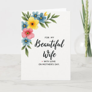 Tarjeta del Día de la Madre con Acuarela