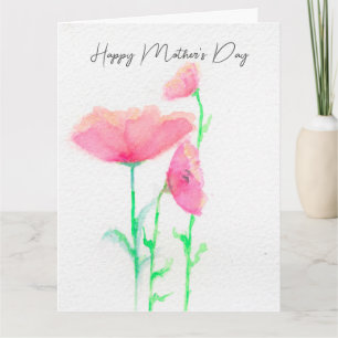 Tarjeta del Día de la Madre con Acuarela Floral Ro