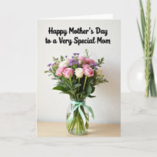 Tarjeta del Día de la Madre con Afecto Floral