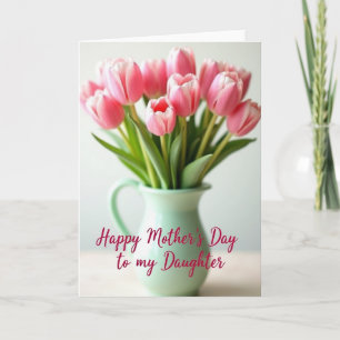 Tarjeta del Día de la Madre con Amor Rosado