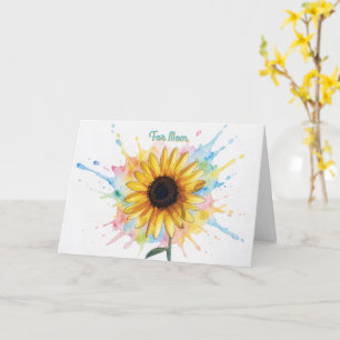 Tarjeta del Día de la Madre con arte de salpicadur